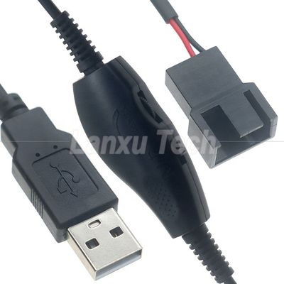 comprar USB ajustável 5V Step Up Boost para DC 12V 3 Pin 4 Pin Connector Fan Speed Controller Adaptador de energia Cable para PC ventilador de resfriamento online manufacture