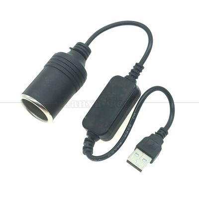 comprar Alta Qualidade 12W 5V USB para 12V Converter Cigarette Plug Lighter Adaptador de cabo de tomada com módulo de tensão LED online manufacture