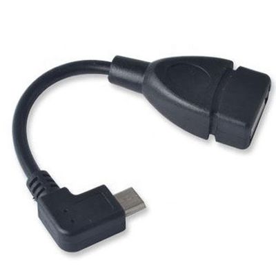 comprar Ângulo de 90 graus Micro B para USB Tipo A Cabos de adaptador OTG femininos online manufacture