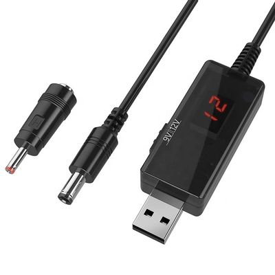 comprar LED Display Multi Compatible Voltage Set Up Booster 5V a 9V 12V USB para cabo de carregador DC online manufacture