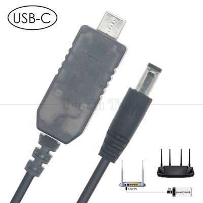 comprar USB Tipo C para DC 5.5x2.1mm 8.4v 7.4v 6v 4.5v 3.6v 3v 2.4v 9v 12v cabo de saída para Wifi Router LED Light Strip Circuit online manufacture