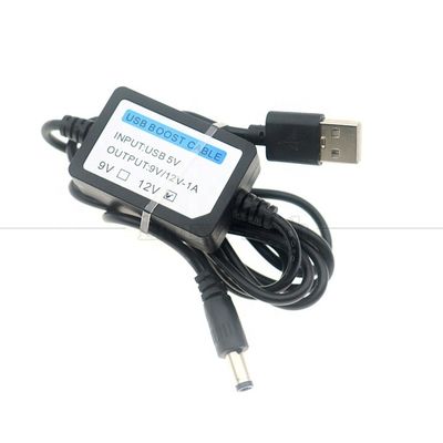 comprar Alta qualidade 5V a 9V 12V 1A USB a DC 5.5x2.1mm Wifi Router Booster Converter Cable online manufacture