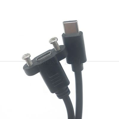 comprar 30cm 50cm Montagem de painel de parafuso macho para fêmea USB Tipo C 3.1 cabo de extensão online manufacture
