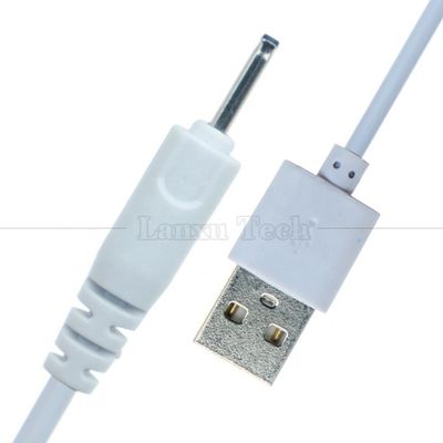 comprar Alta Qualidade 0.5M 1M 2M 3M Branco Preto DC 2.0 0.6 mm Carregador Cable USB para Vibrator online manufacture