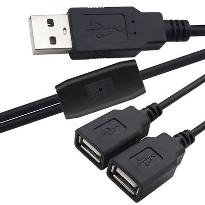 comprar 1m 2m 1 Homem para 2 Mulher Cable de divisão USB em forma de Y para carregamento online manufacture