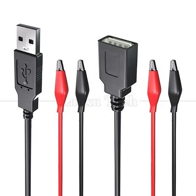 comprar Conector USB masculino-feminino para duplo cobre Prensas de crocodilo Prensas de jacaré Teste de cabos de adaptador de fio para circuito elétrico online manufacture