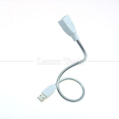 comprar Tubos de aço inoxidável de metal flexível de homem para mulher Cable de extensão de adaptador de carregamento USB para ventilador de luz LED online manufacture