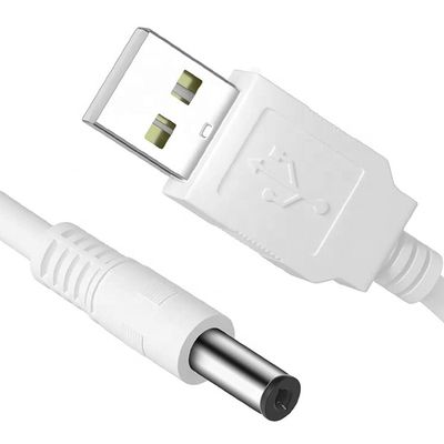 comprar Branco 1M 5V USB 2.0 Um macho para DC Jack 5.5X2.1mm cabo de carregador de energia online manufacture