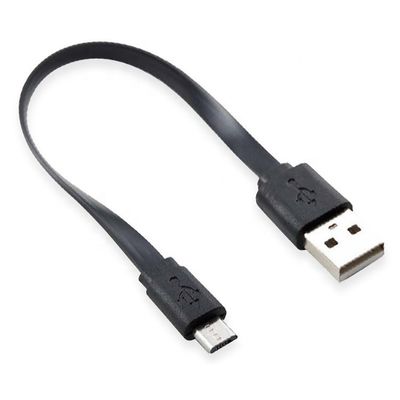 comprar Cabo Micro USB Curto Preto Branco Flat para Porta-vozes Power Bank online manufacture