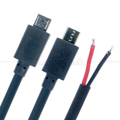 comprar Alta Qualidade de Corrente Pesada 20AWG Pigtail End Power Charging Micro USB Macho Cabos Bare Para Raspberry Pi Tablet online manufacture