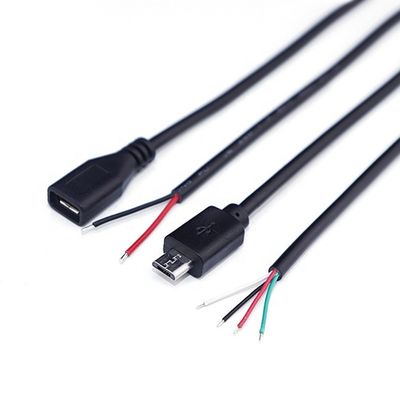 comprar Carregamento de dados OEM 2 4 núcleos Micro USB macho Fêmea para abrir fios nus Cabos Pigtail online manufacture