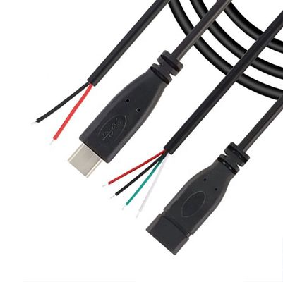 comprar OEM 2 4 núcleos USB Tipo C macho Fêmea para despojado fio aberto cabo de cauda de porco online manufacture