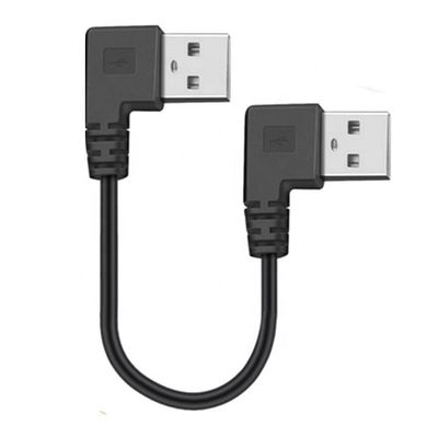 comprar CUSTOM 0.25M 0.3M 90 graus ângulo reto macho USB para ângulo direito macho USB 2.0 cabo online manufacture