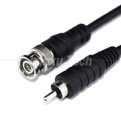 BNC macho para RCA macho AV cabo de extensão para câmera de vigilância