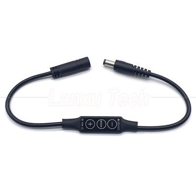 Luz sem passo de homem para mulher Jack de barril de corrente contínua 5.5x2.1mm 5.5x2.5mm 3.5x1.35mm Dimmer de cabo para fita de lâmpada LED