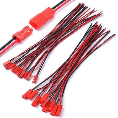 22AWG Homem Fêmea 2 PIN JST SYP RCY Plug Connector to Bare End Pigtail Wire Lead Cable Harness for LED Strip Battery