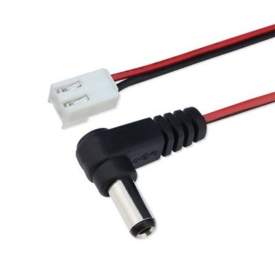 Custom OEM DC Barrel Jack para JST XH 2 Pin 2.54 Pitch Power Cable