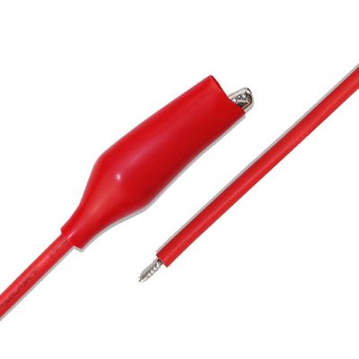 Cable de alimentação de teste de clipe de jacaré único preto vermelho