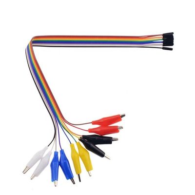 10 pin Alligator Clip para Female Dupont painel de teste de chumbo Jumper fios para Raspbrry Pi