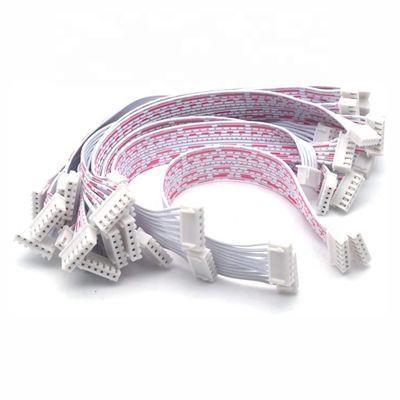 Customizado 2 3 4 5 6 7 8 Pin JST XH 2.54mm Pitch Connector Flat Ribbon Cable