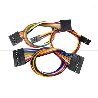 2p 3p 4p 5p 6p 7p 8p 9p 10p Fêmea para Fêmea 2.54mm Dupont conector cinta Jumper fio