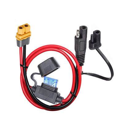 Conector feminino XT60 para cabo de extensão SAE com suporte de fusível para central de energia solar