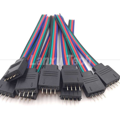 Conector RGB 4 pin 5050 cabo de fita de LED