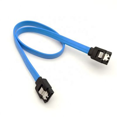 Alta Velocidade 6Gbps Bloqueio Pringão Azul Sata III 3.0 cabo de extensão de energia para disco rígido HDD SSD