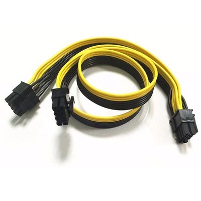 PCIe 8 Pin Macho para Dual 8 Pin Macho PCI Express Graphics Video Card GPU Splitter Power Adapter Cable