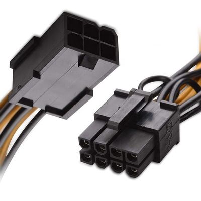 6 pin masculino para 8 pin masculino GPU ATX Cartão gráfico de vídeo PCIe Express Adaptador de fonte de alimentação cabo de extensão para computador