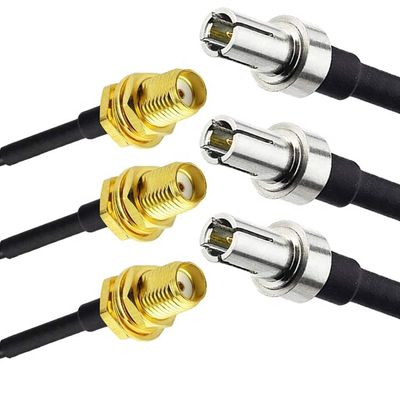 Cable coaxial de conector feminino de antena adaptador de RF personalizado TS9 para SMA