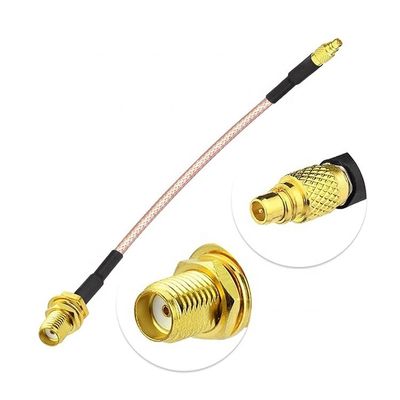 RG316 Pigtail SMA Fêmea para MMCX Direito Macho Cabo de Extensão de Antenna RF Coaxial