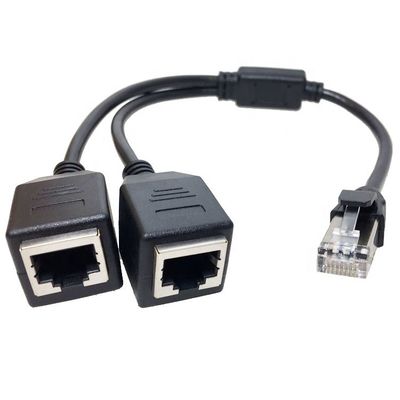 1 macho para 2 fêmeas Maneiras Socket Port RJ45 interface Cat5 Lan Network Ethernet Splitter Y Adaptador Cable