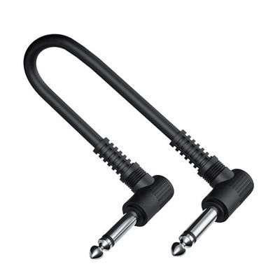 15 cm de ângulo de 90 graus 1/4 TS Jack Instrumentos Elétricos Guitarra Patch Cable