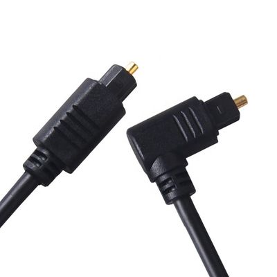 Alta qualidade ângulo de 90 graus 24K Ouro SPDIF Digital Óptico Toslink Audio Cable para PS4 TV