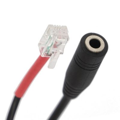 RJ9 RJ10 para Fêmea 3.5mm CTIA Plug Audio Jack Headset Adaptador de cabo para telefone de escritório