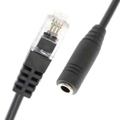 CUSTOM RJ9 RJ10 para Mulher 3.5mm Audio Jack Headset Adaptador Cable para telefone de escritório