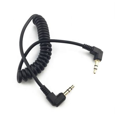 Moinho em espiral de 90 graus em ângulo direito 3,5 mm Jack para 3,5 mm Jack TRS Stereo Audio Cable