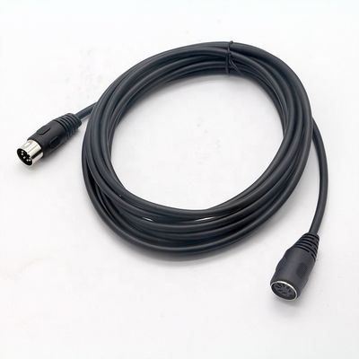 1M 3M 5M Escudo macho para fêmea 7 PIN DIN conector cabo de extensão MIDI
