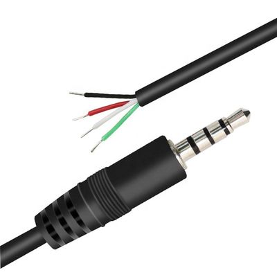 Custom 4 Poles TRRS 3.5mm Jack de áudio estéreo para cavalo de porco despojado
