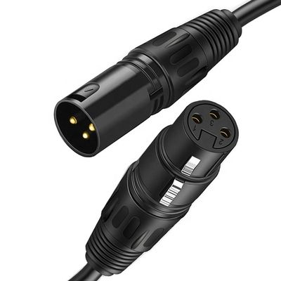 OEM Hifi Microfono Microfone 3 PIN Conector XLR Jack de áudio macho para XLR Fêmea DMX cabo