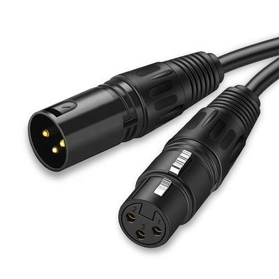 1m 3m 5m 3 PIN Conector XLR Jack de áudio macho para XLR Fêmea DMX cabo