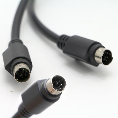 Custom Homem para Homem 6 PIN Mini DIN Plug Vídeo Áudio MIDI cabo de extensão Para PS2 teclado