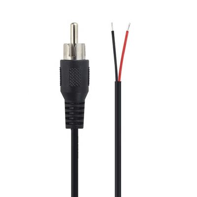 Custom RCA Plug masculino para nu fio despojado acabamentos em lata cabo