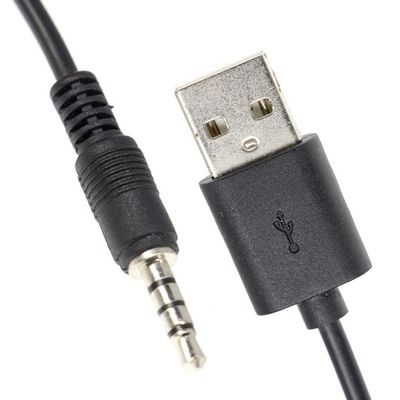 Custom 3ft 3.5mm macho Aux Audio Jack para USB 2.0 macho cabo de carregador de dados para alto-falante de carro