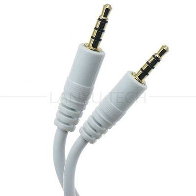 3.5mm Homem para Homem Fêmea Stereo AUX 3 Polos TRS 4 Polos TRRS Mono Jack Microfone Patch Audio Extension Cable