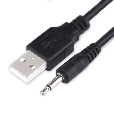1M USB para 3,5mm 2 plos Aux Audio Jack Conector Cable de carregamento para telefone de alto-falante