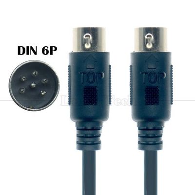 Homem para Homem 6 PIN BIG DIN MIDI cabo de extensão para teclado microfone guitarra