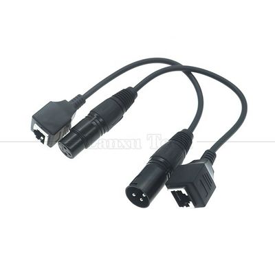 XLR 3 Pins Polos Homem Fêmea para RJ45 Fêmea Cat5 Network Ethernet Adapter Cable para LED Audio DMX CON Controller