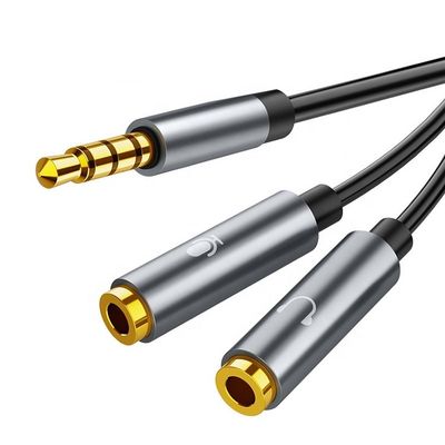 1 fone de ouvido masculino para 2 fones de ouvido femininos Y Splitter 3.5mm Jack Audio Splitter Cable
